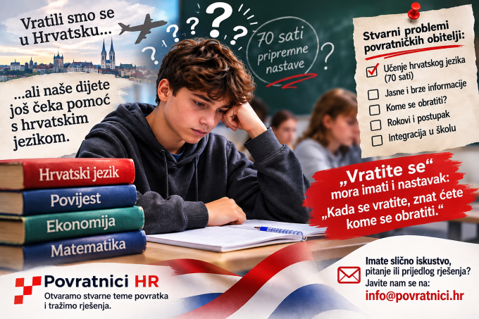 VRATILI SU SE U HRVATSKU, A DIJETE JOŠ ČEKA POMOĆ S HRVATSKIM JEZIKOM: „Kome se zapravo trebamo obratiti?“
